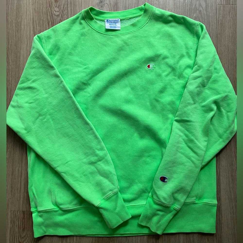 Champion Neon Green Crewneck Sweatshirt